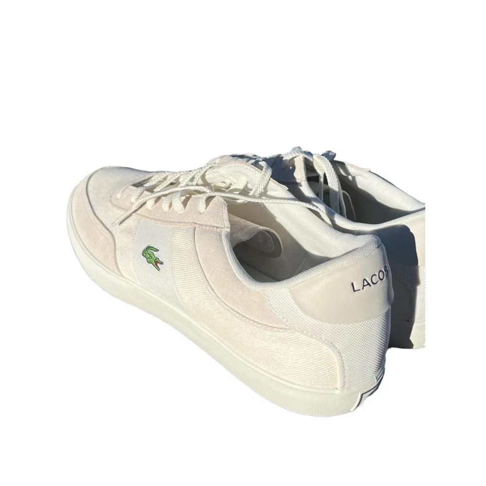 Lacoste Court-Master 220 1 CMA Mens Beige Canvas Lifestyle Sneakers Shoes